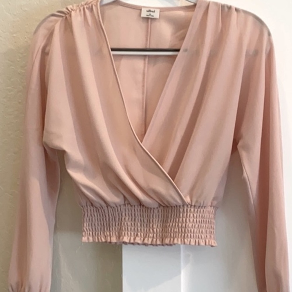 Wilfred blush long sleep crop top. Size Small.